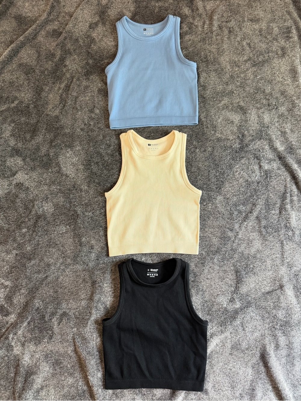Cropped Ribbed Tank Bundle NWOT Sz S